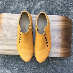 Tamar Shalem Mustard Yellow Leather Flats